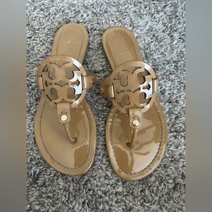 Tory Burch Tan Logo Miller Sandals